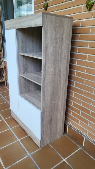 Mueble MUNDANZA blanco y madera