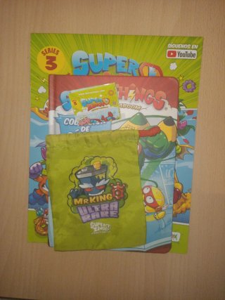 Superzings serie 3 revista, libro, bolsa