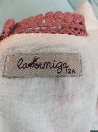 Vestido La Ormiga Niña T12 - Algodón - Impecable