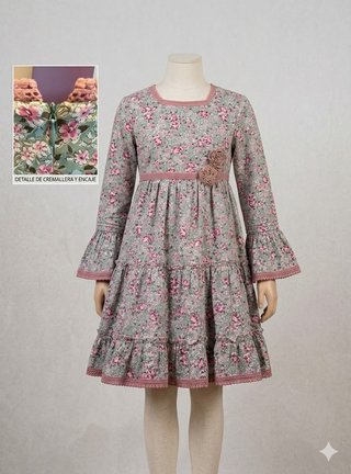 Vestido La Ormiga Niña T12 - Algodón - Impecable