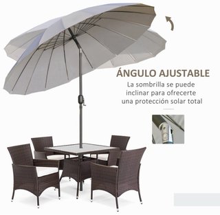 Sombrilla de Jardín con Manivela