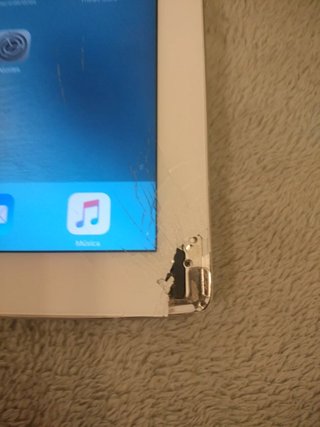 iPad A1396 blanco/aluminio pantalla rota