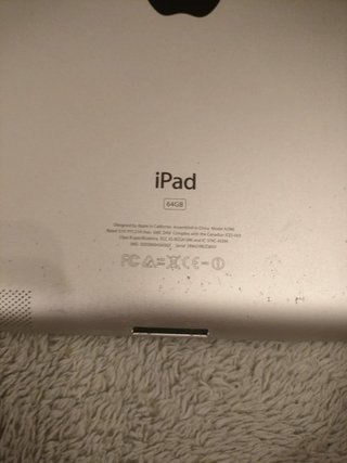 iPad A1396 blanco/aluminio pantalla rota