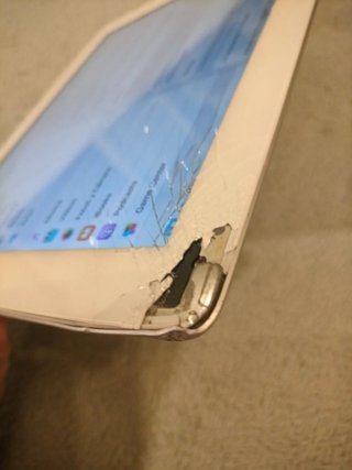 iPad A1396 blanco/aluminio pantalla rota