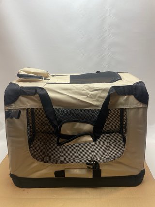 Transportín Perro 60x42x44 Beige/Negro