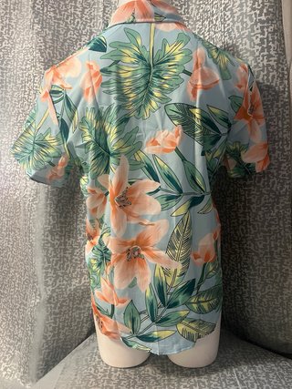 Camisa Estampada Floral Hawaiana Talla M