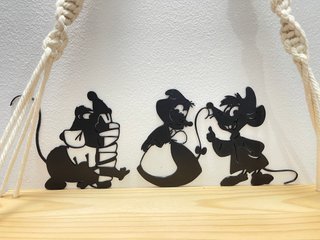 Siluetas Ratones Cenicienta Decoración 3D