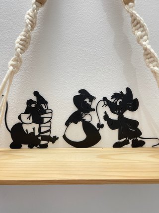Siluetas Ratones Cenicienta Decoración 3D