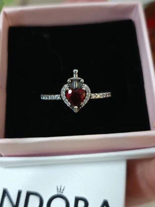 Anillo Pandora Corazón Maléfica Talla 56