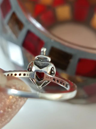 Anillo Pandora Corazón Maléfica Talla 56