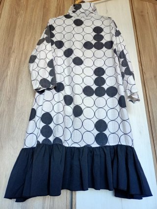 Vestido asimétrico tendencia lunares grandes nuevo