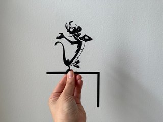 Silueta Mushu Mulan 3D Decoración Interruptor
