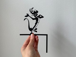 Silueta Mushu Mulan 3D Decoración Interruptor
