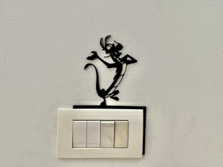 Silueta Mushu Mulan 3D Decoración Interruptor
