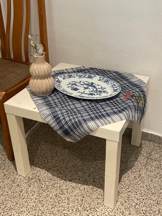 Combo Mesa Ratona y Silla estilo “Trono” de Madera