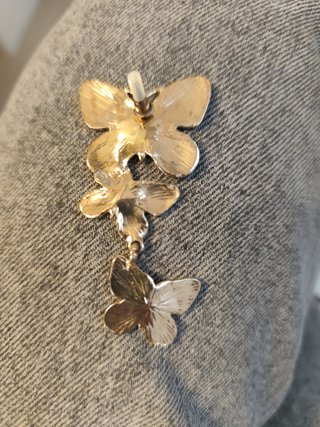 Pendientes flamenca mariposas dorados