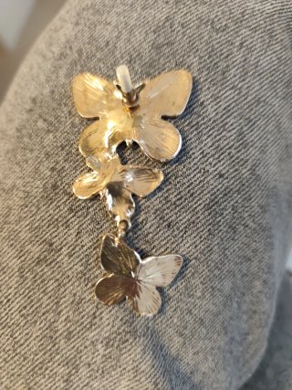 Pendientes flamenca mariposas dorados