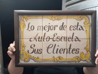 Cuadro Cerámico Decorativo Lo mejor de esta Auto-E