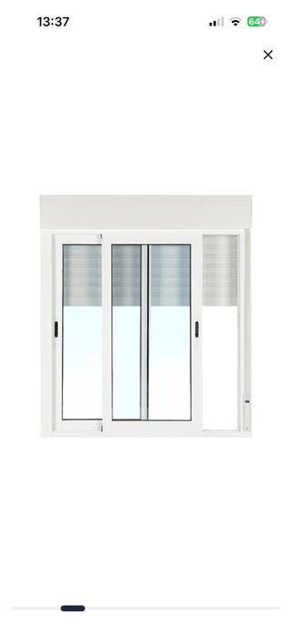 Ventana corredera aluminio con persiana