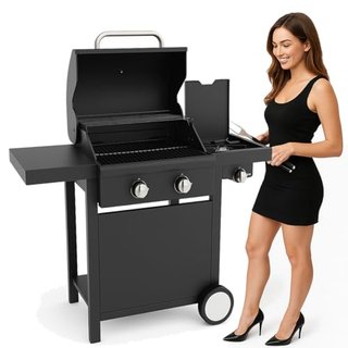 Barbecue Professionale A Gas 2 Fuochi con Doppio S