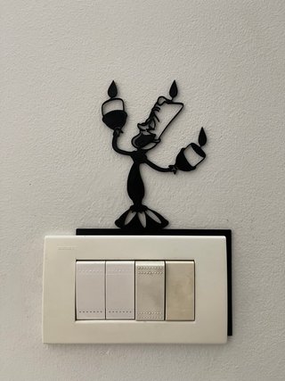 Silueta Lumiere 3D Decoración Interruptor