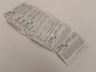 100 cromos AVIÕES A JACTO Pastilhas PIRATA 1973