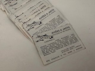 100 cromos AVIÕES A JACTO Pastilhas PIRATA 1973