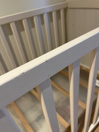 Cuna de bebé blanca Ikea + colchón