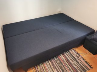 Sofá Cama Azul Tela