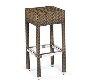 Banqueta aluminio trenzado