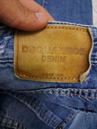 Jeans Dsquared2 Blu Strappati