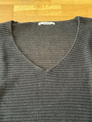 Jersey mujer cuello pico negro