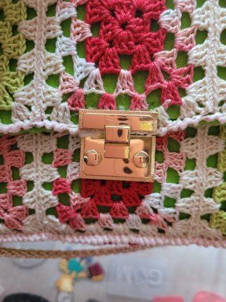 Borsa Uncinetto Multicolore