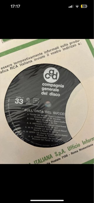 Vinile Sull'onda del Successo