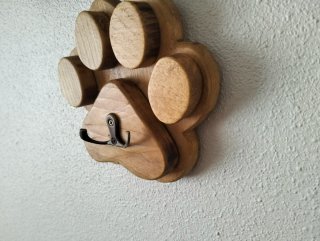 Perchero Huella Madera y Metal