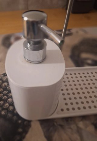 Dispensador jabón cocina blanco