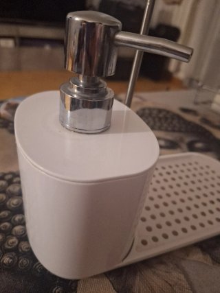Dispensador jabón cocina blanco