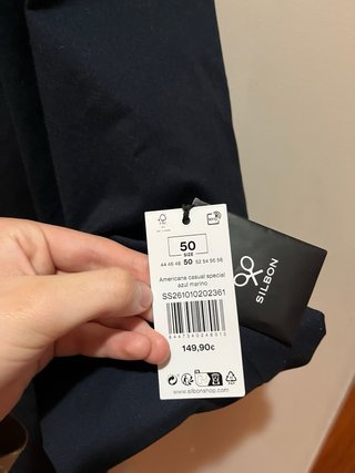 Americana Silbon Azul Marino