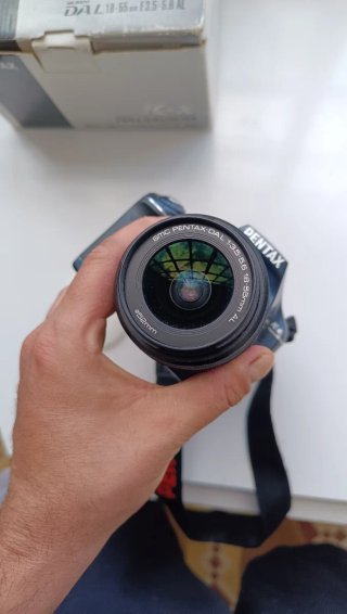 Máquina Fotográfica Pentax K-X Azul Completa Caixa