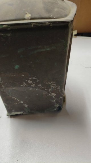 Farolillo de barco o tren cobre con cristal