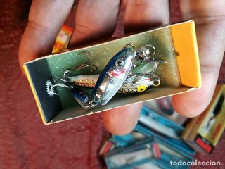Lote 10 señuelos pesca años 60-70