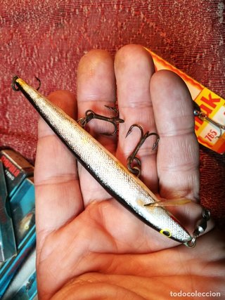 Lote 10 señuelos pesca años 60-70