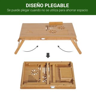 Tavolo pieghevole in bambù