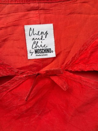 Abito Moschino Seta Rosso Taglia Unica