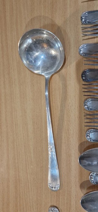 Set di posate Dalia 60 Alpaca 25 pezzi con placcatura in argento