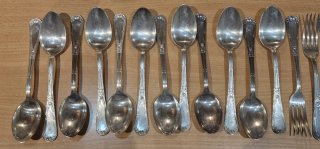 Set di posate Dalia 60 Alpaca 25 pezzi con placcatura in argento