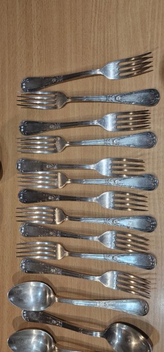 Set di posate Dalia 60 Alpaca 25 pezzi con placcatura in argento