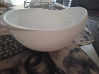 Colador de cocina blanco