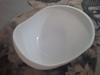 Colador de cocina blanco