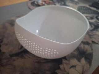 Colador de cocina blanco